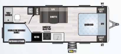 2019 KEYSTONE SPRINGDALE 220BHWE, , floor-plans-day image number 0